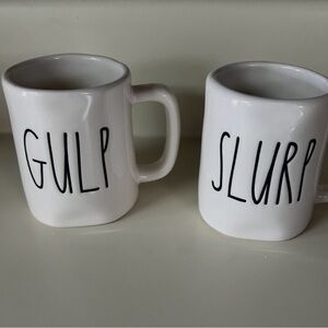 Rae Dunn Gulp & Slurp Ceramic Espresso Mugs